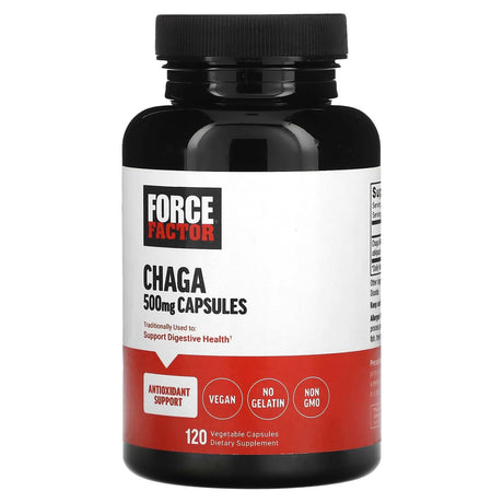 Force Factor, Chaga, 500 mg, 120 Vegetable Capsules - Supply Center USA