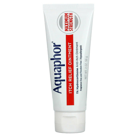 Aquaphor, Itch Relief Ointment, Maximum Strength, Fragrance Free, 2 oz (56 g) - Supply Center USA