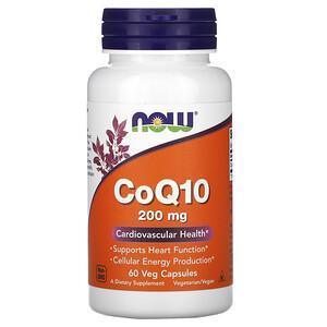 Now Foods, CoQ10, 200 mg, 60 Veg Capsules - Supply Center USA