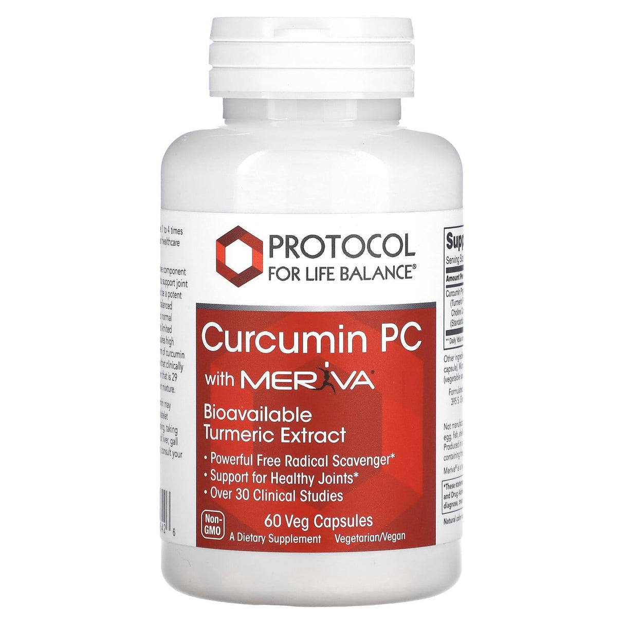 Protocol for Life Balance, Curcumin PC With Meriva, 60 Veg Capsules - Supply Center USA