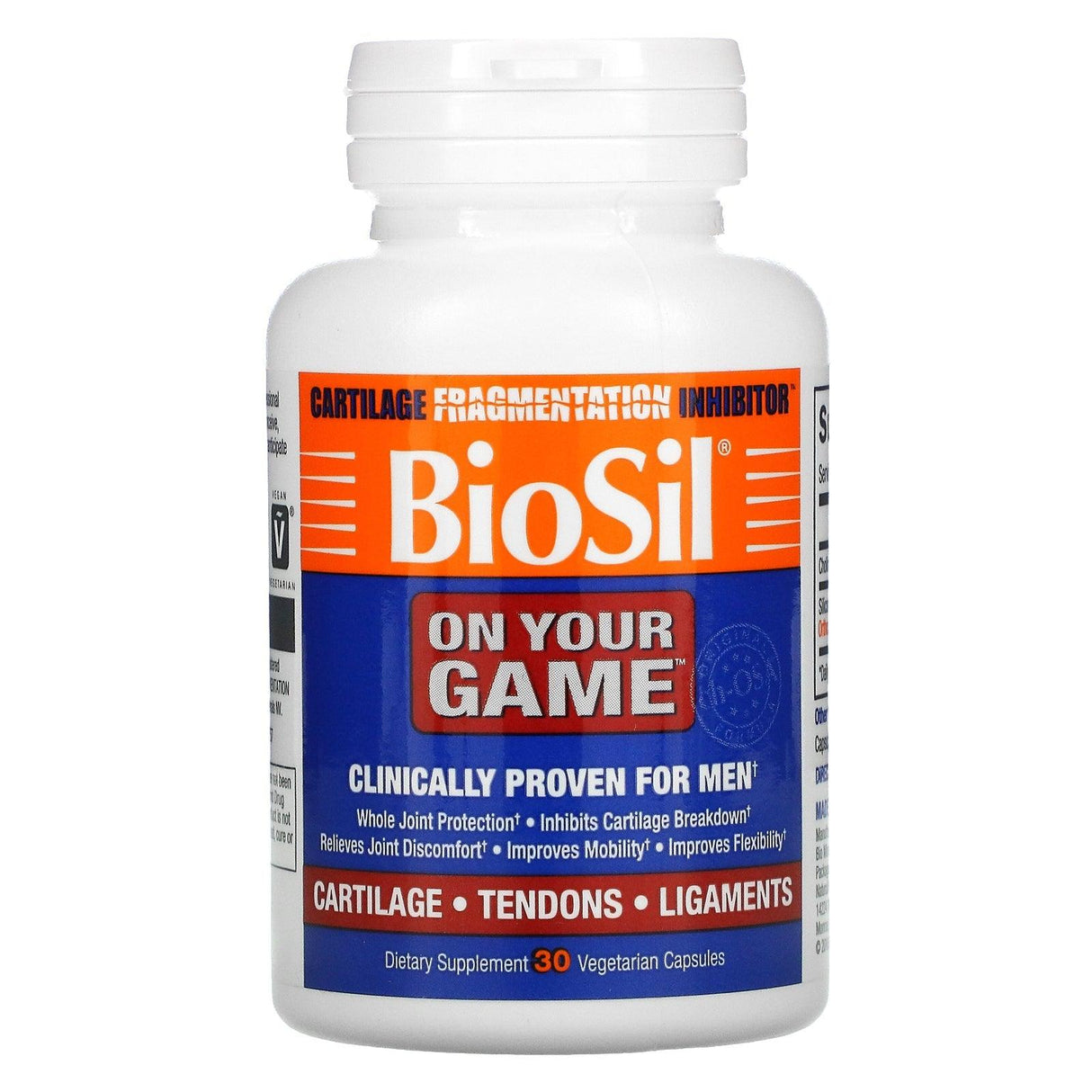 BioSil by Natural Factors, On Your Game, 30 Vegetarian Capsules - Supply Center USA