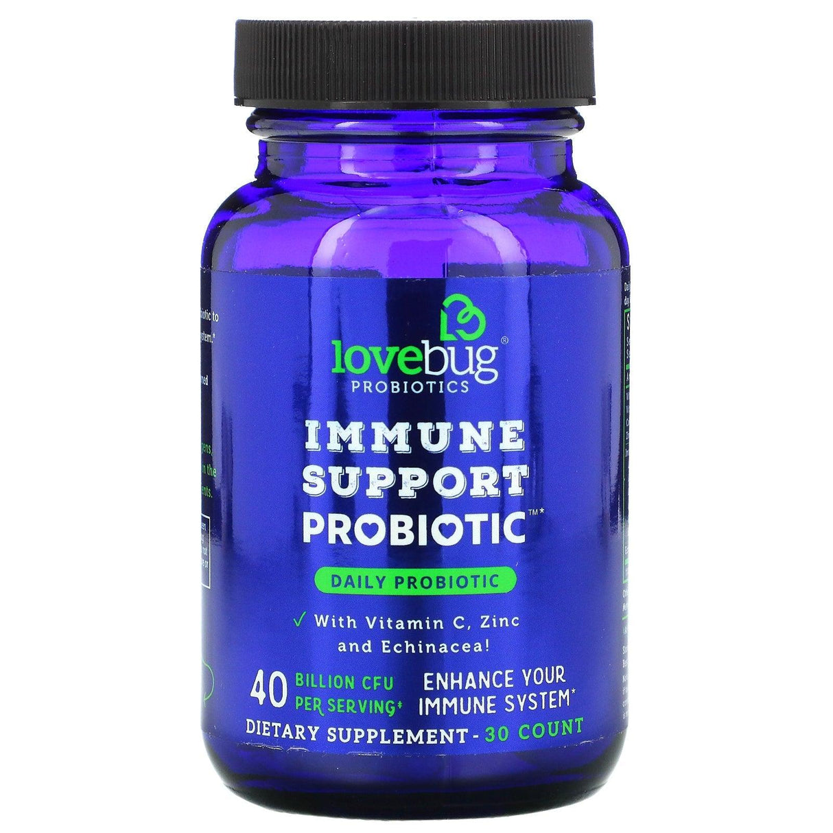 LoveBug Probiotics, Immune Support Probiotic, Daily Probiotic, 40 Billion CFU, 30 Count - Supply Center USA