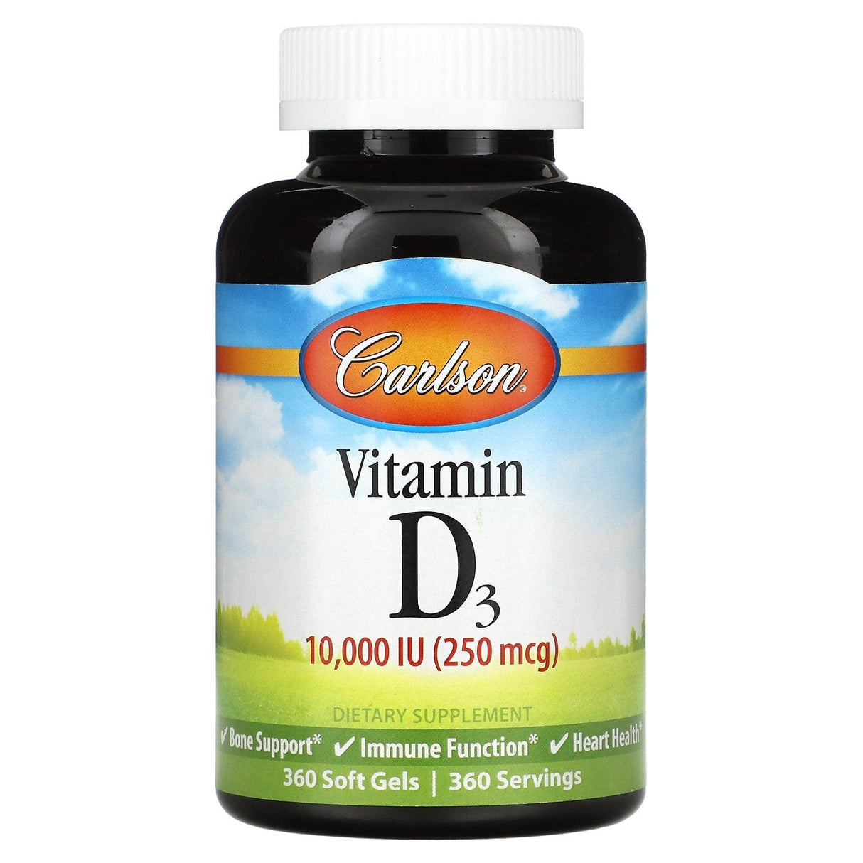 Carlson, Vitamin D3, 25 mcg (1,000 IU), 100 Soft Gels - Supply Center USA