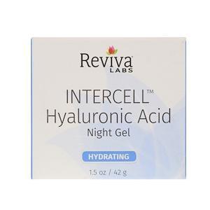 Reviva Labs, InterCell, Hyaluronic Acid Night Gel, Hydrating, 1.5 oz (42 g) - Supply Center USA