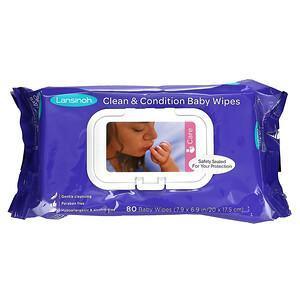 Lansinoh, Clean & Condition Baby Wipes, 80 Wipes - Supply Center USA