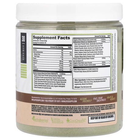 RYSE, Natural Series, Loaded Greens, Lemon Burst, 10.4 oz (294 g) - Supply Center USA