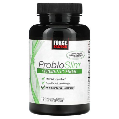 Force Factor, ProbioSlim, + Prebiotic Fiber, 120 Vegetable Capsules - Supply Center USA