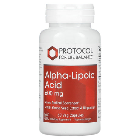 Protocol for Life Balance, Alpha-Lipoic Acid, 250 mg, 90 Veg Capsules - Supply Center USA