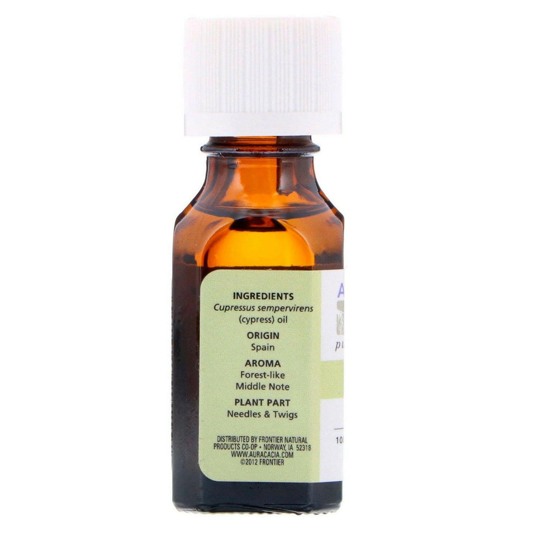 Aura Cacia, 100% Pure Essential Oil, Cypress, .5 fl oz (15 ml) - HealthCentralUSA