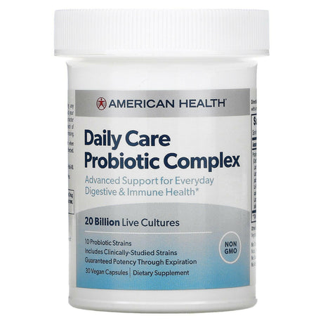 American Health, Daily Care Probiotic Complex, 20 Billion CFU, 30 Vegan Capsules - Supply Center USA