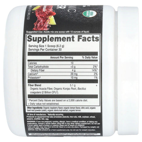 Ancient Nutrition, Organic Fiber, Raspberry Lemonade, 6.5 oz (185.2 g) - Supply Center USA