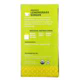 Equal Exchange, Organic Lemongrass Ginger Herbal Tea, Caffeine-Free, 20 Tea Bags, 1.05 oz (30 g) - Supply Center USA