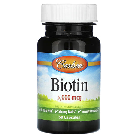 Carlson, Biotin, 5,000 mcg, 100 Capsules - Supply Center USA