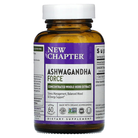 New Chapter, Ashwagandha Force, 60 Vegan Capsules - Supply Center USA