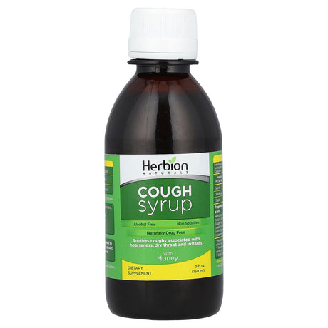 Herbion Naturals, Cough Syrup With Honey, Alcohol Free, 5 fl oz (150 ml) - Supply Center USA