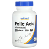 Nutricost, Folic Acid, 1,000 mcg, 240 Capsules - Supply Center USA