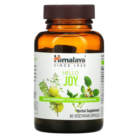 Himalaya, Hello Joy, Mood Support With Ashwagandha, 60 Vegetarian Capsules - Supply Center USA