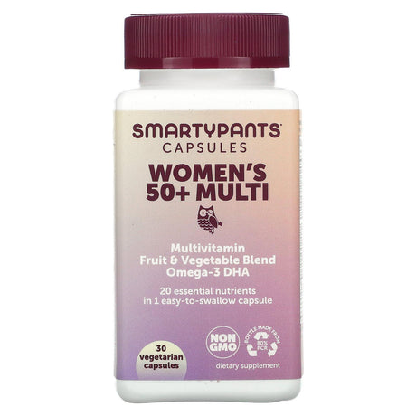 SmartyPants, Women's 50+ Multi, 30 Vegetarian Capsules - Supply Center USA