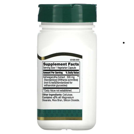 21st Century, Standardized Ashwagandha Extract, 60 Vegetarian Capsules - Supply Center USA