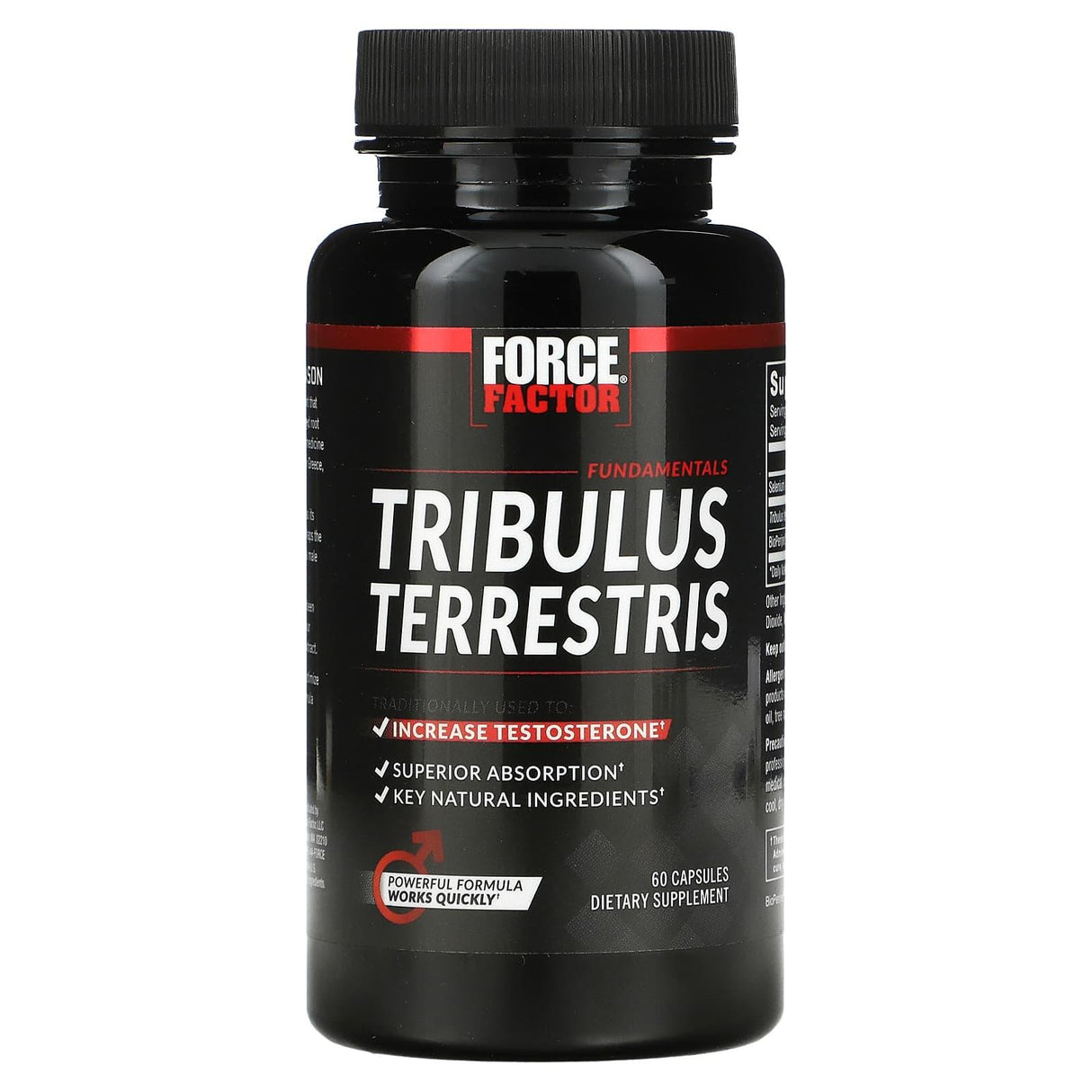 Force Factor, Force Factor, Tribulus Terrestris, Testosterone Booster, 500 mg, 60 Capsules - Supply Center USA