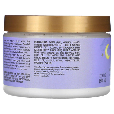 SheaMoisture, Baby, Nighttime Deep Conditioner, Manuka Honey & Lavender, 12 fl oz (340 ml) - Supply Center USA