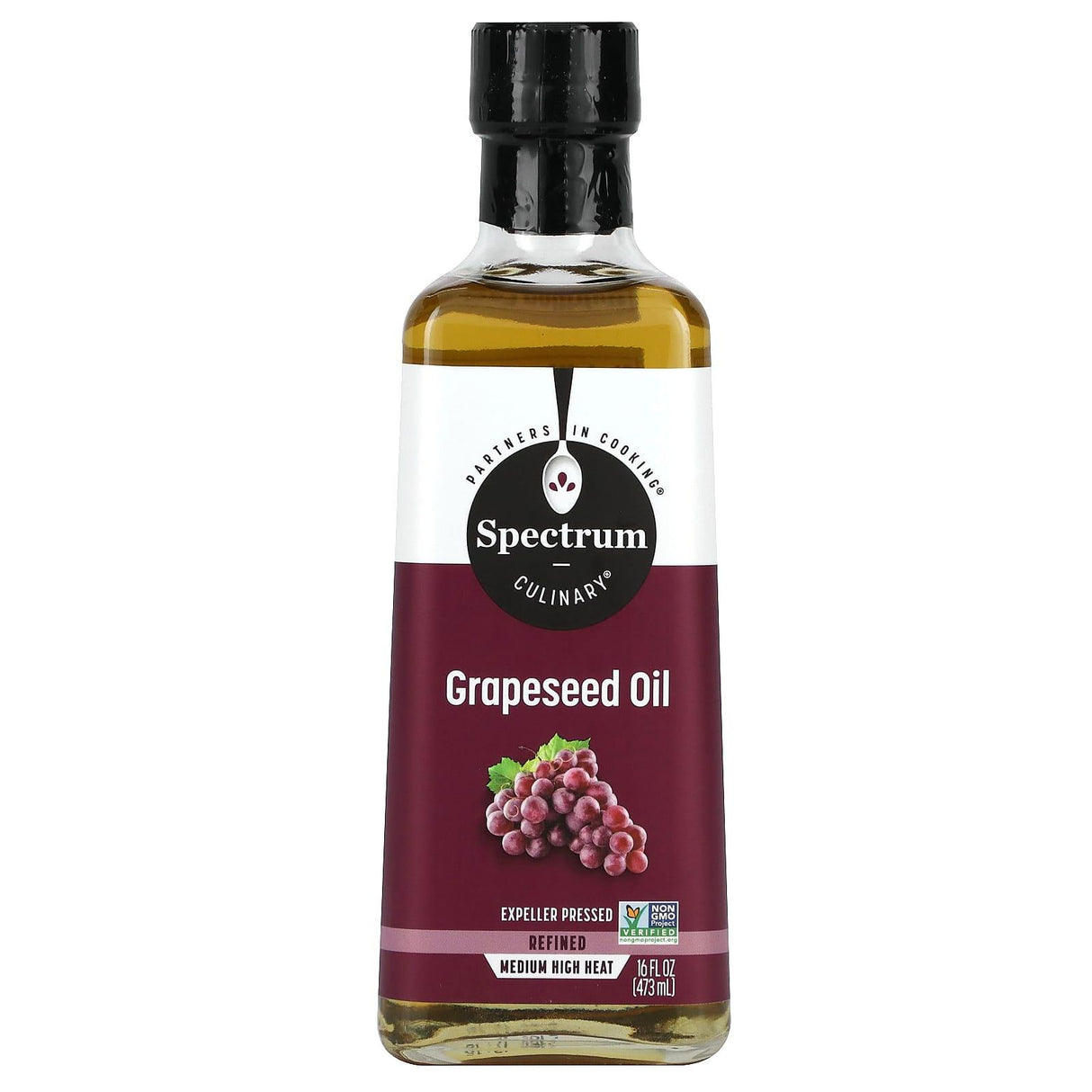 Spectrum Culinary, Grapeseed Oil, Expeller Pressed, 16 fl oz (473 ml) - Supply Center USA