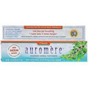 Auromere, Ayurvedic Herbal Toothpaste, Classic, 4.16 oz (117 g) - HealthCentralUSA