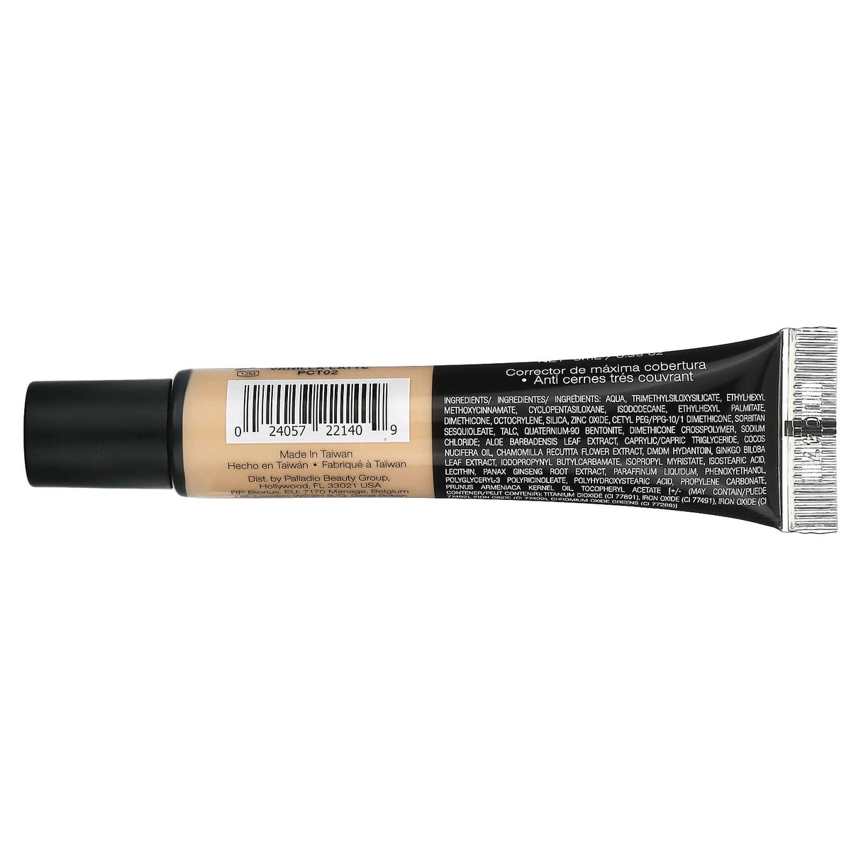 Palladio, Full-Coverage Concealer, Vanilla Latte PCT02, 0.35 oz (9 ml) - Supply Center USA