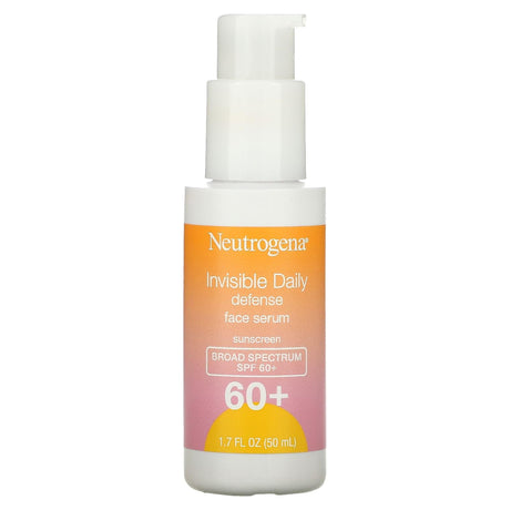 Neutrogena, Invisible Daily Defense Sunscreen Face Serum, SPF 60+, 1.7 fl oz (50 ml) - Supply Center USA