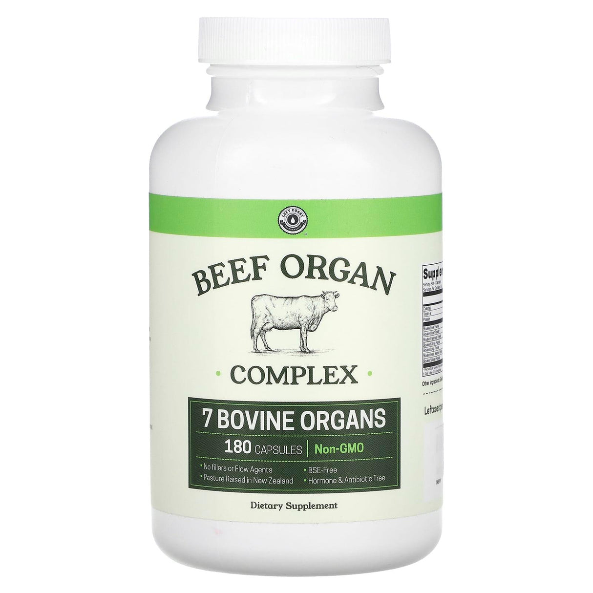 Left Coast Performance, Beef Organ Complex, 180 Capsules - Supply Center USA