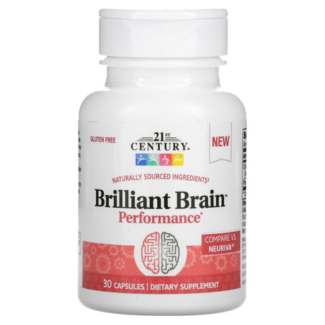 21st Century, Brilliant Brain Performance, 30 Capsules - Supply Center USA