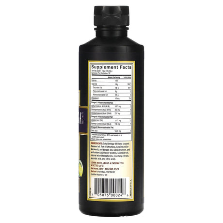 Barlean's, Master Blend, Total Omega Supplement 3 · 6 · 9, Lemonade, 16 fl oz (473 ml) - Supply Center USA