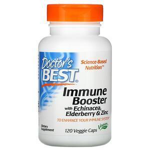 Doctor's Best, Immune Booster with Echinacea, Elderberry & Zinc, 120 Veggie Caps - Supply Center USA