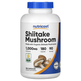 Nutricost, Shiitake Mushroom, 500 mg, 180 Capsules - Supply Center USA