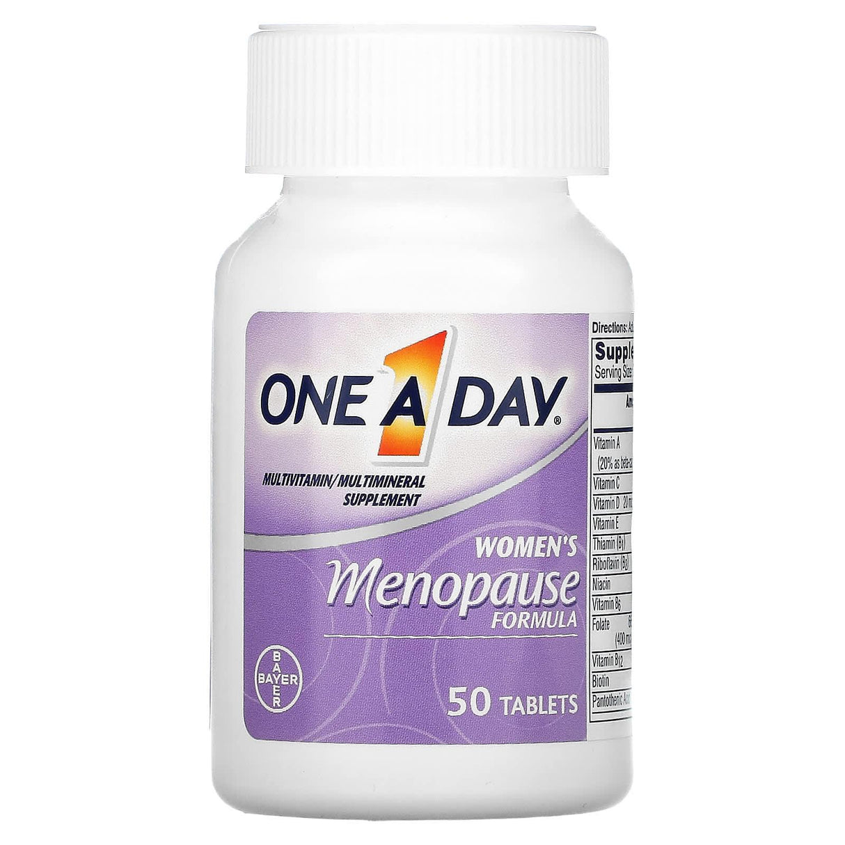 One-A-Day, Women's Menopause Formula, Multivitamin/Multimineral Supplement, 50 Tablets - Supply Center USA