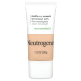 Neutrogena, Matte CC Cream, Porcelain 2.0, 1 oz (28 g) - Supply Center USA