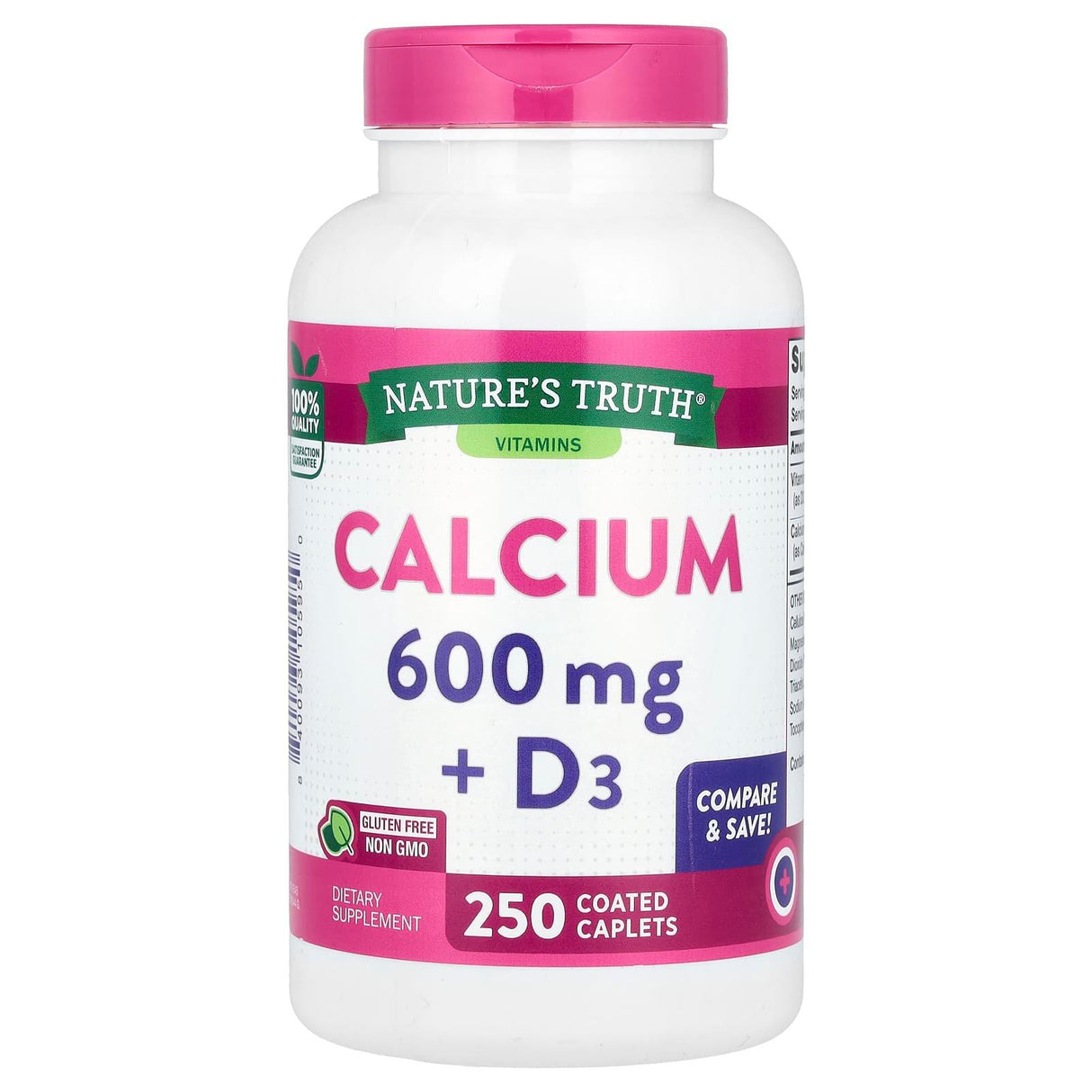 Nature's Truth, Calcium + D3, 250 Coated Caplets - Supply Center USA