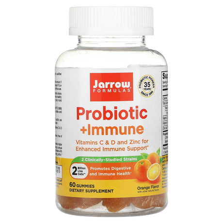 Jarrow Formulas, Probiotic + Immune, Orange, 2 Billion, 50 Gummies - Supply Center USA