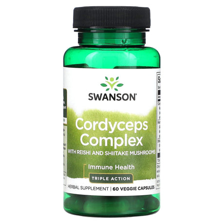 Swanson, Cordyceps Complex with Reishi and Shiitake Mushrooms, 60 Veggie Capsules - Supply Center USA