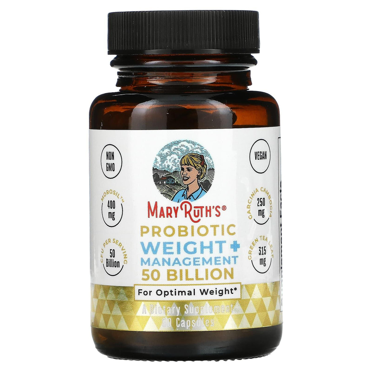 MaryRuth Organics, Probiotic Weight+ Management, 50 Billion, 60 Capsules - Supply Center USA