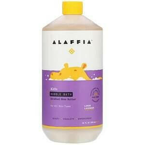 Alaffia, Kids Bubble Bath, Lemon Lavender, 32 fl oz (950 ml) - HealthCentralUSA