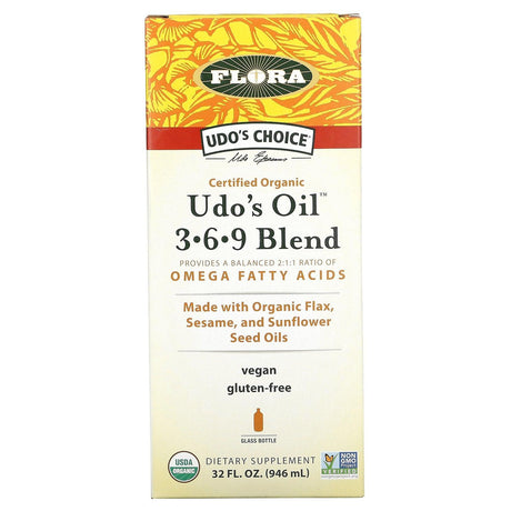 Flora, Udo's Oil 3-6-9 Blend, 17 fl oz (500 ml) - Supply Center USA