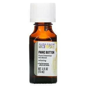 Aura Cacia, Pure Essential Oil Blend, Panic Button, .5 fl oz (15 ml) - HealthCentralUSA