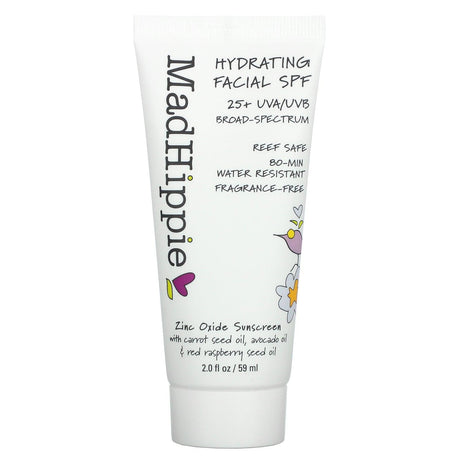 Mad Hippie, Hydrating Facial SPF, 25+, Fragrance Free, 2 fl oz (59 ml) - Supply Center USA