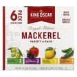 King Oscar, Royal Fillets, Mackerel, Variety 6-Pack, 6 Cans, 4.05 oz (115 g) Each - Supply Center USA