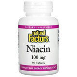 Natural Factors, Niacin, 100 mg, 90 Tablets - Supply Center USA