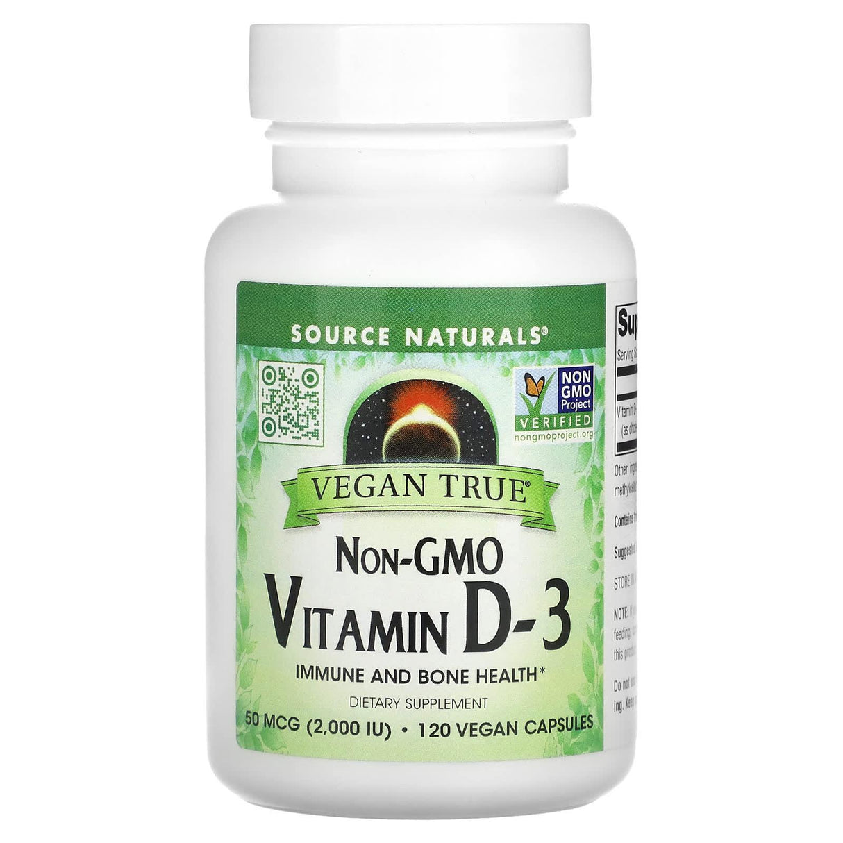 Source Naturals, Non-GMO Vitamin D-3, 50 mcg (2,000 IU), 120 Vegan Capsules - Supply Center USA