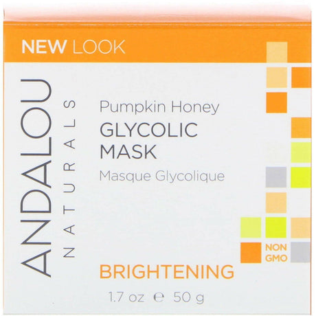 Andalou Naturals, Glycolic Beauty Mask, Pumpkin Honey, Brightening, 1.7 oz (50 g) - Supply Center USA