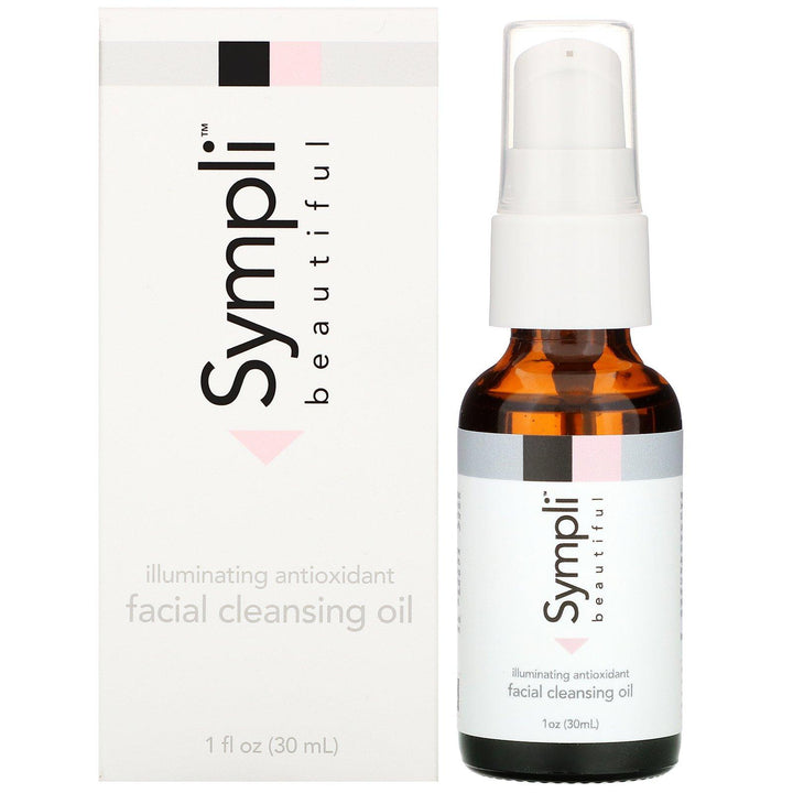 Sympli Beautiful, Illuminating Antioxidant Facial Cleansing Oil with Argan, Marula, Rosehip & Orange Oil, 1 fl oz (30 ml) - HealthCentralUSA