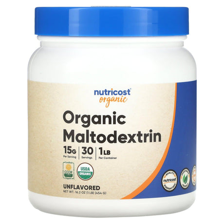 Nutricost, Organic Maltodextrin, Unflavored, 1 lb (454 g) - Supply Center USA